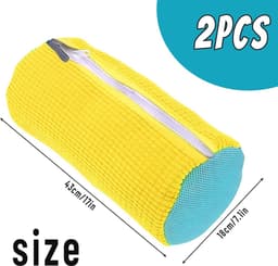 Schoenwaszak voor Machine - 2 Stuks Herbruikbare Waszakken met 360° Reinigingsfleece voor Sneakers en Diverse Schoenen — thumbnail 2