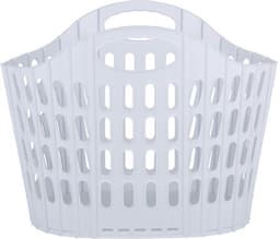 Flexibele wasmand - wit - 25 liter - kunststof - 49 x 35 x 38 cm - opbergen — thumbnail 1