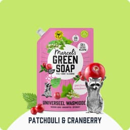 Marcel's Green Soap Universeel Wasmiddel Navulling - Patchouli & Cranberry - 4 x 1L - 92 wasbeurten — thumbnail 4