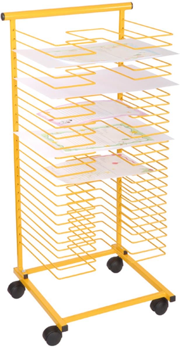 Eduplay droogrek papier geel - stevig metalen kunstwerk droogrek. — afbeelding 1