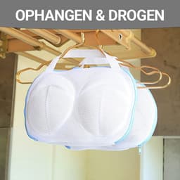 Consumerce® 4 Stuks BH Waszakken – Wit – Waszak – Wasgoed – Met Rits – Lingerie – Laundry Bag – Waszakje – Wasnet – Wasnetten – Wasnetje – Wassorteerder – Wasmachine - Waszakjes — thumbnail 4