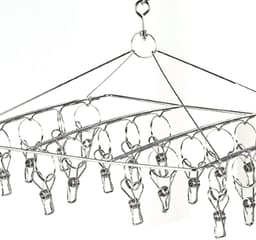 Roterende Kledingdrooghanger van Roestvrij Staal - Sterk Draagvermogen - Hoog Elastiek - Sokkendrooghanger - Vierkant 33x25mm — thumbnail 2