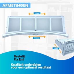 Fixem® Geschikt voor Aeg, Electrolux, Zanussi Filter 1366019014, 8581366019017 pluizenfilter - pluizenzeef droger filter - 325x310x75 mm - 1 Stuk — thumbnail 4