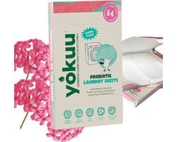 YOKUU Probiotische Wasstrips - 128 Wasbeurten - Zomerbloemen Geur - Reis Wasmiddel - Ultra Geconcentreerd en Voorgedoseerd - Ecologisch Wasproduct
