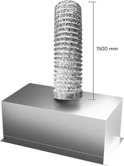 Afvoerslang Flexibel - Aluminium Buis - Afzuigkap Ventilatie - Hittebestendig Materiaal - 150mm Diameter 2m - Zilver — thumbnail 5