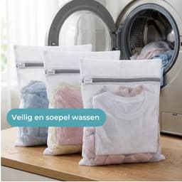RENALUX - Waszakjes met Rits - Waszakken voor Wasgoed - Waszak - Laundry Bag - Waszakje Lingerie - Waszakjes Groot - Waszak Groot - Wasnet - Wasnetten - Waszakken met Rits - 3 Stuks - 30 x 40 cm — thumbnail 3
