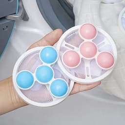 3-Pack Pluisfilters voor de Wasmachine – Haarvangers – Wasballen – Roze/Paars/Blauw – PP/Polyester — thumbnail 3