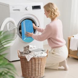Set van 2 waszakken voor schoenen – Professionele waszakken voor schoenen – Herbruikbare waszakken – Geschikt voor alle soorten en maten schoenen – Blauw — thumbnail 3
