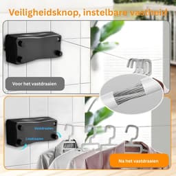 CLVP® Waslijn Uittrekbaar - Wanddroogrek - Wasdraad — thumbnail 4