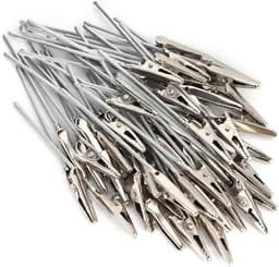 50 Stuks Metaaldraad Alligator Clips Lange Staart Metalen Sluiting voor Foto Kaarthouder Display — thumbnail 1