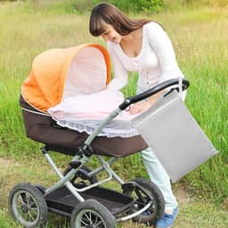 Waterdichte Natzak 40x30 Cm Met Handvat – Herbruikbare Waszak Met Ritssluiting Voor Badkleding, Luiers En Strandlakens, Grijs/Blauw — thumbnail 5
