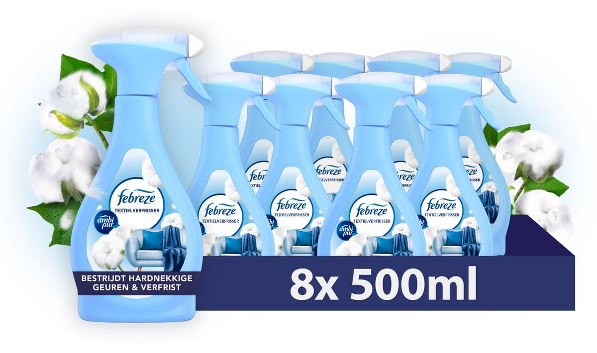Ambi Pur / Febreze Textielverfrisser Spray - Katoen Bloesem - 8 x 500ML — afbeelding 1