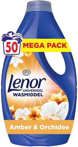 Lenor Vloeibaar Wasmiddel Amber & Orchidee 50 Wasbeurten 2250 ml — thumbnail 2