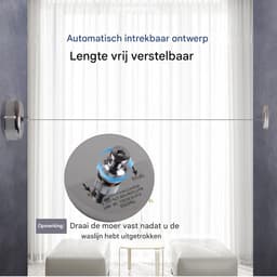 longziming -Set van 2 Inklapbare RVS Wasdraad 304 - Duurzaam en Verstelbaar voor Binnen en Buiten — thumbnail 5