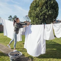 Dubbele Intrekbare Waslijn voor Binnen en Buiten – 26 Meter Totale Droogruimte — thumbnail 2