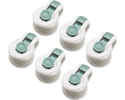 Set van 6 dekbedclips zonder pinnen, duurzaam, antislip, voorkomt verschuiving, dekbedclips voor thuis en beddengoed