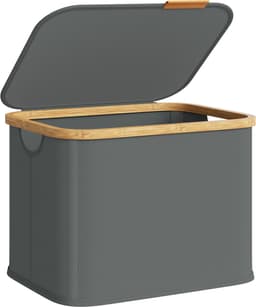SONGMICS - Wasmand - Wasmand met Deksel - Opvouwbaar Oxford Stof - Bamboe Frame - Voor Wasruimte Slaapkamer Woonkamer — thumbnail 1
