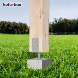 Paaldrager Betonanker - Paalhouder - Stevig Fundament - Thermisch Verzinkt Staal - 121 Mm Breed — thumbnail 3