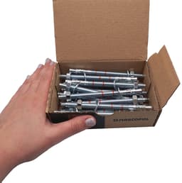 Wigankers M8 - Metalen pluggen - Beton bevestigen - Doorsteekmontage - 115 mm - Zilver — thumbnail 2
