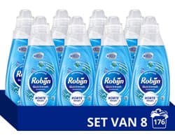 Robijn Quickwash - Vloeibaar Wasmiddel - Morning Dew - 8 flessen - 176 Wasbeurten - Voordeelverpakking