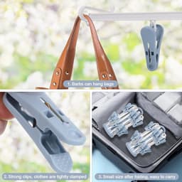 Sokkendroger - 2 stuks - Sokken Hanger - Beha's - bh's - Wasrek inklapbaar - Droogcarrousel - Klein Wasrekje - voor op reis — thumbnail 3