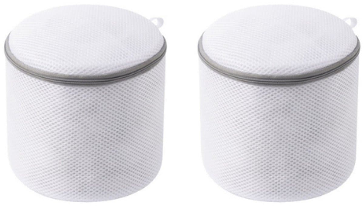 BH Waszakje – 2 Stuks – Grijs – Waszak voor Beha – Lingerie Waszak – Beschermende Waszak met Rits – Voor Wasmachine – Voorkomt Vervorming & Beschadiging – 15x17 cm — afbeelding 1
