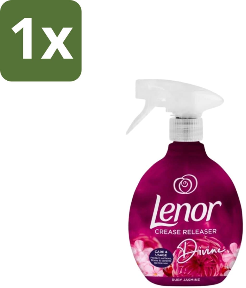 Lenor – Crease Releaser Spray – Divine Ruby Jasmine – Kreukverwijderaar & Textielverfrisser – 500 ml - 1 stuk — afbeelding 1