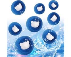 Wasmachineballen voor het verwijderen van dierenharen, 8 stuks, herbruikbare ballen speciaal ontworpen voor wasmachines, verwijderen effectief dierenharen uit wasmachines (blauw). — afbeelding 1
