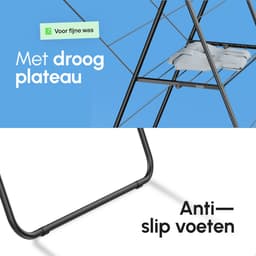 Wasrek - Droogrek Inklapbaar - 27 meter drooglengte - Zwart – Bodo — thumbnail 2