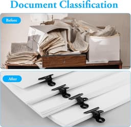 40x Zwarte Metalen Ringclips 22mm - Sterke Bulldog Clips voor Papier, Foto's en Kantoor — thumbnail 5