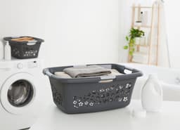 Rotho Flowers wasmand - set van 3 - 50 ltr - antraciet — thumbnail 4