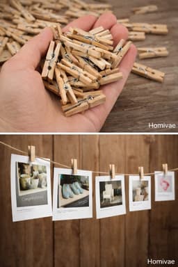 Homivae Mini Wasknijpers Hout 25 mm – 100 Stuks – Decoratief & Knutselen — thumbnail 1