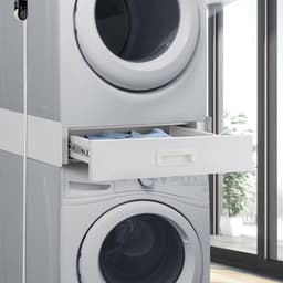 Stapelkit Met Lade - Wasstapelaar - Wasmachine Combineren - Universeel 60cm - 60x54cm - Wit — thumbnail 1