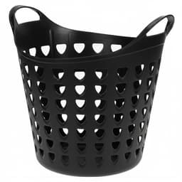 Excellent Houseware Flexibele wasmand - zwart - 26 liter - kunststof - 40 x 41 cm — thumbnail 2