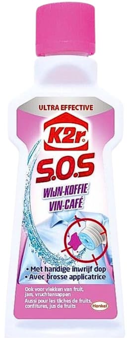 7 x K2R - SOS Vlekverwijderaar - Wijn & Koffie - 50ml - Wijnvlek Verwijderen - Koffievlek Verwijderen - Textiel Reinigen - Vlekverwijderaar - Vlekken Op Textiel — thumbnail 2