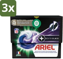 Ariel Revita Black - Wasmiddelcapsules - Pods + - Donkere Was - 12 Wasbeurten - Bulkverpakking - 3 stuks — thumbnail 1