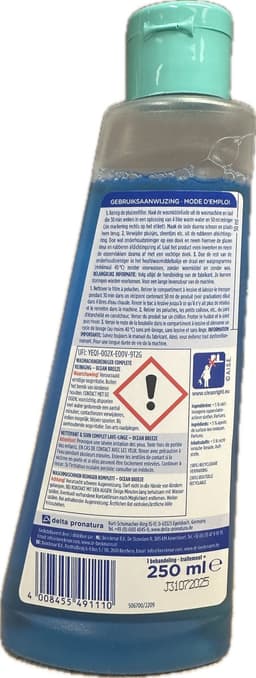 Dr. Beckmann Wasmachine Reiniger - Complete verzorging - 250ml - Voor een lange levensduur - Ocean Breeze — thumbnail 3