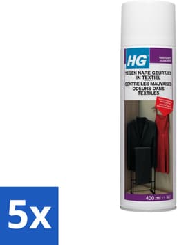 HG - Tegen Nare Geurtjes In Textiel - Natuurlijk Zuiveringsproces - Veilig Voor Alle Textiel - 400 ml - Bulkverpakking - 5 stuks — thumbnail 4