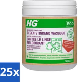 25 x HG ECO - Wasmiddeltoevoeging Tegen Stinkend Wasgoed - Effectieve Formule - 16 Wasbeurten - 500 g - Voordeelverpakking - 25 stuks — thumbnail 1