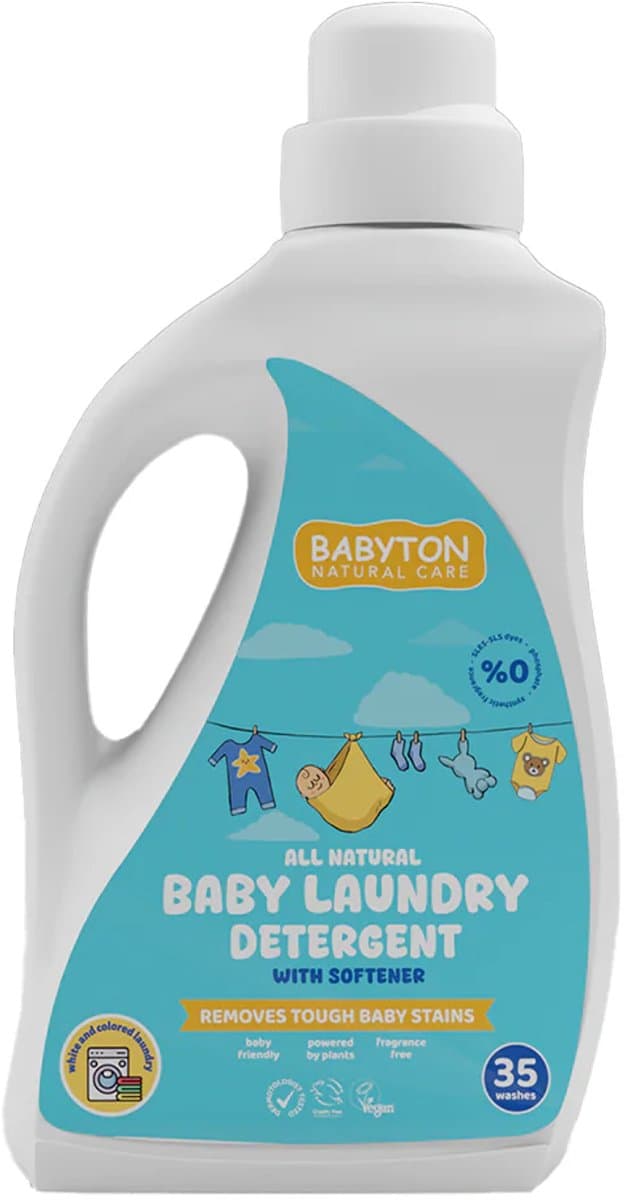 BABYTON - Natuurlijk Wasmiddel - Zacht voor de gevoelige huid - Baby en Kind - 1000ml — afbeelding 1