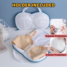 Pack of 3 Bra Inserts voor Wasmachine - Wasmachine Zak met Verborgen Rits - Bescherming voor Ondergoed - Geschikt voor Wasgoed — thumbnail 3