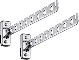 Aan de Muur Bevestigd Kledingrek - Set van 2 - Droogrek - RVS - Opvouwbaar - Ruimtebesparend - voor Balkon, Wasserij, Badkamer, Patio - 30*3.5*8.2CM - Zilver — thumbnail 1