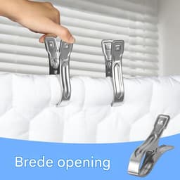 EXCITAT Wasknijpers - Handdoekklemmen - Winddichte clips - Strandhanddoekklemmen - Metalen clips voor wasgoed, strandlakens en dikke kleding - 6 stuks — thumbnail 3