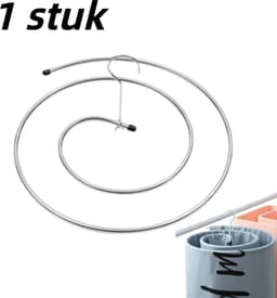 1 stuk - spiraalvormig droogrek voor kleding - groot rond, roterend droogrek voor dekbedden en lakens - zilver — thumbnail 1