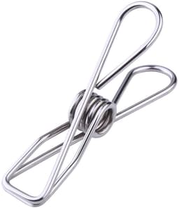 20 stuks roestvrijstalen wasknijpers – duurzame wasknijpers voor kleding, papier en snacks – sterke RVS knijpers voor binnen & buiten — thumbnail 1