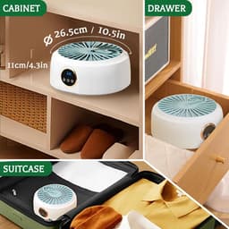 Draagbare wasdroger – Mini Elektrische Opvouwbare Droogmachine Met Afstandsbediening En Droogtas – 360° Hetelucht Drogen Met Slimme Timing – Compacte en energiezuinige droger voor appartementen campers en reizen — thumbnail 1