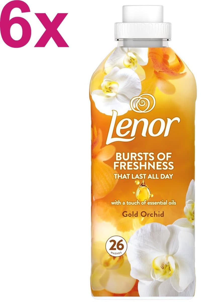 Lenor - Gouden Orchidee - Wasverzachter - 6x26sc - 156 Wasbeurten - 6x 858ml - Voordeelverpakking — afbeelding 1