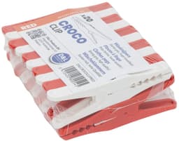 D&L Croco Wasklemmen/Wasknijpers - 20 Stuks - Rood/Wit — thumbnail 1