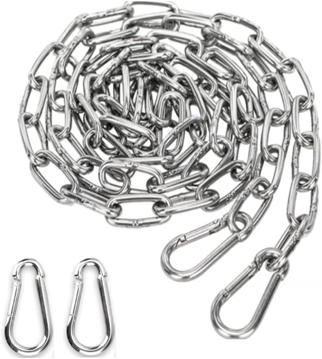 Waslijndraad - 300 Cm - Rvs - Rol Drooglijn - Droogrek Hangend - Drooglijn Voor Buiten - Met Twee Veerhaken - Was Lijn ø 3 Mm - Waslijn Extra Sterk - Stalen Ketting - Geschikt Voor Tenttouw, Waslijn, Gordijntouw, Douchegordijntouw - Zilver — afbeelding 1