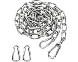 Waslijndraad - 300 Cm - Rvs - Rol Drooglijn - Droogrek Hangend - Drooglijn Voor Buiten - Met Twee Veerhaken - Was Lijn ø 3 Mm - Waslijn Extra Sterk - Stalen Ketting - Geschikt Voor Tenttouw, Waslijn, Gordijntouw, Douchegordijntouw - Zilver — afbeelding 1